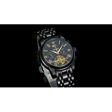 OLEVS 6617Montre Homme reloj logotipo personalizado función resistente al agua reloj con correa de acero inoxidable para negocios de moda para hombres